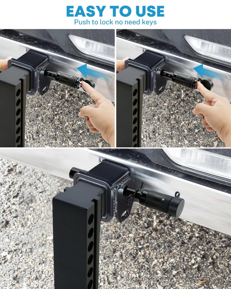 Kohree Trailer Hitch Pin Lock Set, 5/8 Inch Locking Hitch Pin with Keys, Tow Hitch Receiver Pin Lock Set Trailer Locking Pin for Class III IV Tow RV Trailer Hitch, Anti-Theft & Anti Rattle - Image 4